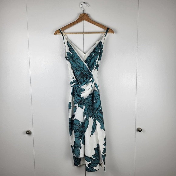 SOLD | C/MEO Collective Tropical Floral Midi Cocktail Dress | XS - Picture 6 of 9